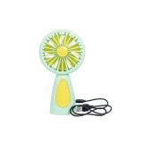 Mini venitlator de mana, cu incarcare USB, buton ON/OFF, din ABS, dimensiuni 17cm X 9, 5cm, verde