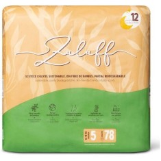Scutece chilotel de unica folosinta din bambus, Nr. 5, 13-18 kg, 78 bucati, Zuluff