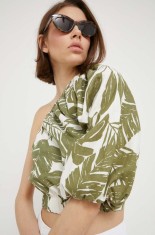 Abercrombie &amp; Fitch bluza din in culoarea verde, modelator