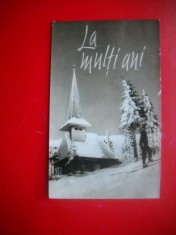 HOPCT 9108 LA MULTI ANI/ PEISAJ DE IARNA / -FELICITARE CRACIUN / AN NOU -1 FILA -CIRCULATA