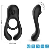 ARMONY - VEYRON DOUBLE VIBRATOR RING TOY FOR COUPLES BLACK, ARMONY FOR HIM