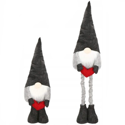Figurina Craciun, Spiridus, picioare telescopice, inaltime extensibila 63-93cm Household NewTrend foto