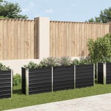VidaXL Strat &icirc;nălțat de grădină antracit 240x40x77 cm oțel galvanizat