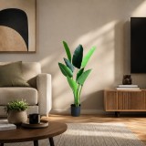 Planta artificiala Strelitzia Nicolai verde, 120 cm, cu 8 frunze