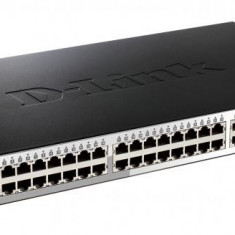 D-link switch dgs-1210-52 48 porturi gigabit 4 porturi sfp capacity104gbps 16k mac 19 rackmount websmart