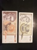 Set bancnote Yugoslavia 100+500 dinari dinara 1991 XF