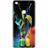 Husa silicon pentru Huawei P10 Lite, Abstract Color Bottles Splash