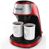 Filtru de cafea cu 2 cani din ceramica Victronic, putere 450 W, 2 x 125 ml