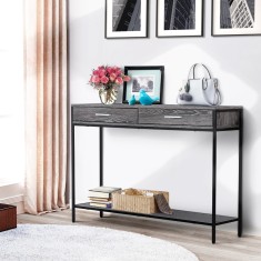 HOMCOM Masa Consola pentru Intrare 120x30x81.5cm Gri foto