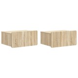 vidaXL Dulap de noapte suspendat 2 pcs Stejar Sonoma 49 x 34,5 x 24 cm 898280