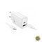 Incarcator Retea Cu Cablu USB-C HOCO N61 20W 3A 1 x USB-A - 1 x USB-C Alb