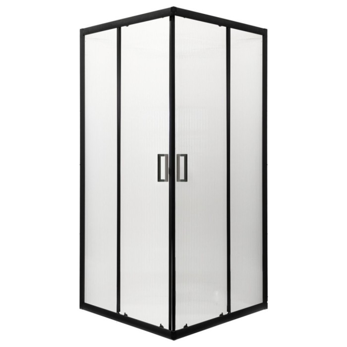 Soho Square Black 80 Carcasă de duș pătrată fără tavă de duș