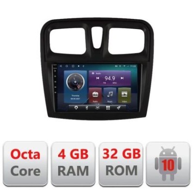 Navigatie Dacia Sandero 2012-2020 var B Android radio gps internet Octa Core 2+32 kit-sandero-variantb+EDT-E50 CarStore Technology foto