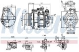 Compresor climatizare Mercedes C-Class, C-Class T-Model, E-Class, E-Class T-Model, Glc, Gle, Gls, Marco Polo Camper Motor 114 CDI, OE 0008303202