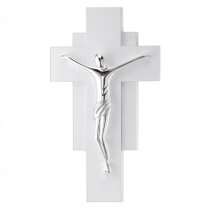 Cruce Alba si Crucifix Argint 22.5x40cm COD: 3191