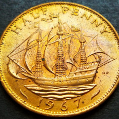 Moneda HALF PENNY - ANGLIA, anul 1967 *cod 2228 A = UNC