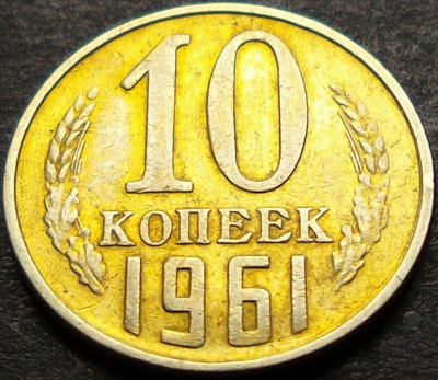 Moneda 10 COPEICI - URSS / RUSIA, anul 1961 * cod 415 foto