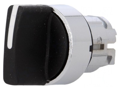 Comutator Rotativ 22mm 2 Posiții Negru foto