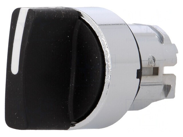 Comutator Rotativ 22mm 2 Posiții Negru