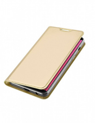 Husa Samsung J8 2018 j810 A6+ A605 Flip Book Gold foto