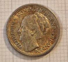 235, Netherlands, Olanda, 10 cents 1936, KM#163, argint, WILHELMINA, excelenta