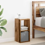 vidaXL Noptieră cu sertar Lemn vechi 25,5 x 22 x 49,5 cm Lemn compozit 8000608