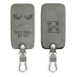 Husa Cheie Auto pentru Renault / Dacia - 4 Butoane - Keyless Go, Piele nabuc, Gri, 48565.10, Kwmobile