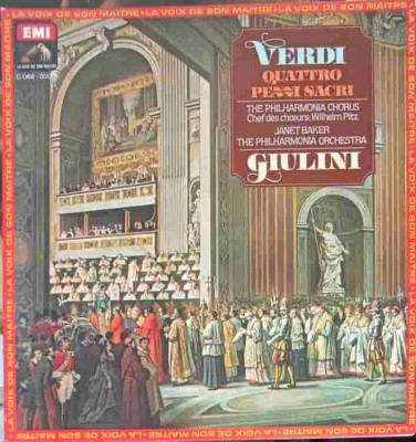 Disc vinil, LP. Quattro Pezzi Sacri. Four Sacred Pieces-Verdi, Philharmonia Orchestra Carlo Maria Giulini P-242506 foto