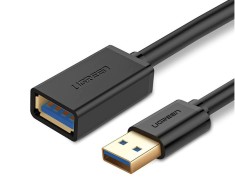 CABLU USB Ugreen prelungitor "US129" USB 3.0 (T) la USB 3.0 (M) conectori auriti 1.5m negru "30126" - 6957303831265