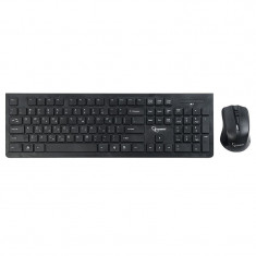 Kit Tastatura si Mouse Wireless KBS-WCH-01 Gembird, Negru foto