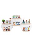 Raft magnetic hexagonal perete pentru figurine Toniebox, expozant plutitor din lemn &ndash; 3 buc