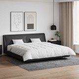 Set Pături cu Pernă vidaXL Alb, Pene Rață, 200x200 cm (3 piese) - Pilota Dormitor Moale, Confortabilă