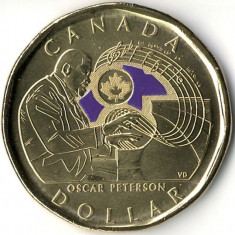 Canada 1 Dolar 2022 - Oscar Peterson - colorata, KM-3188.1 UNC !!!