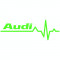 Sticker auto &#039;&#039;Audi life&#039;&#039;, 20x7 cm, Verde