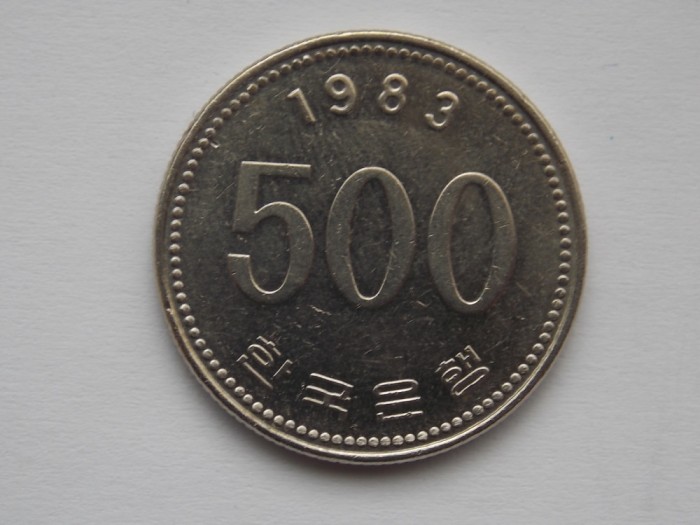 500 WON 1983 COREEA DE SUD