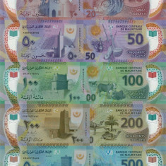 MAURITANIA █ SET █ 20 + 50 + 100 + 200 + 500 Ouguiya █ 2017-2020 █ POLYMER █ UNC