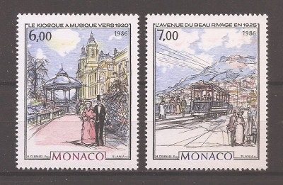 Monaco 1986 - Monaco &amp;icirc;n Belle Epoque - Tablouri de Hubert Clerissi, MNH foto