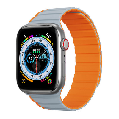 Bratara smartwatch apple watch 1/2/3/4/5/6/7/8/se/se 2 de 38/40/41mm, gri foto