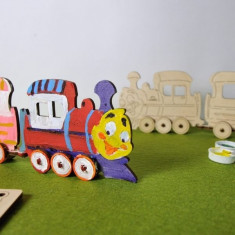 Puzzle din lemn Locomotiva foto