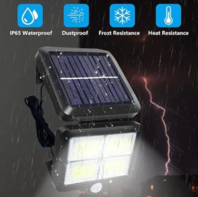 Комплект проектори, 120 LED, Със соларен панел, Сензор за движение, 3 режима на светене, 30 W foto