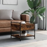 Gossi masuta de cafea, stejar fumuriu, 50x50x50 cm, lemn prelucrat