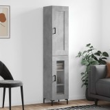 Cumpara ieftin Dulap &icirc;nalt, gri beton, 34,5x34x180 cm, lemn prelucrat