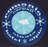 A2972N Etichetă Hotel Alpin, Sinaia, ONT Carpați, perioada comunistă