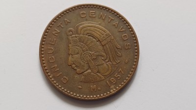 Mexic-50 Centavos 1957 foto