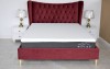 Pat Lora 160x200 cm Tapitat Catifea Burgundy Somiera Inclusa (cod ML 2302-11)