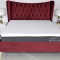 Pat Lora 160x200 cm Tapitat Catifea Burgundy Somiera Inclusa (cod ML 2302-11)