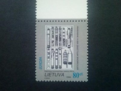 LITUANIA 1994 EUROPA - INVENTII SI DESCOPERIRI Serie 1 valoare MNH** foto