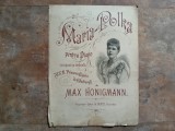 Maria-Polka &ndash; Dedicată Reginei Maria de Max Honigmann, Ediție Ig. Hertz
