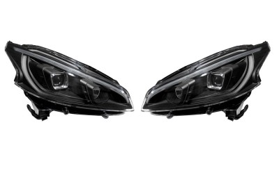 Set faruri tuning Peugeot 208, 04.2015, partea stanga+dreapta, Taiwan, cu indicator led; cu &amp;amp;quot; lumina timp de zi&amp;amp;quot; tip LED; cu lumina de foto
