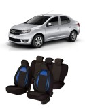 Cumpara ieftin Huse auto dedicate DACIA Logan 2012 - 2019 cu insertii de piele ecologica